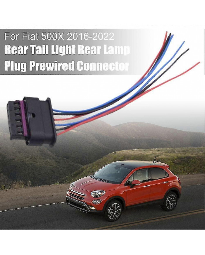 6 broches pour Fiat 500X 2016-2022 feu arrière prise de feu arrière connecteur précâblé