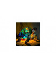 Lampe de table Animal Vitrail Vitrail Veilleuse Rétro Lampes de bureau Cadeau de Noël Chaud