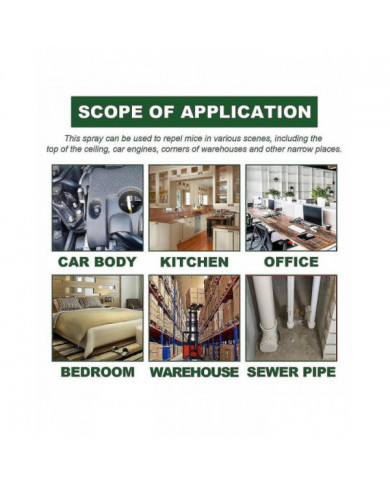 1/2/3pcs Menthe poivrée Répulsif Souris Répulsif Souris Répulsif Spray Armure Naturelle Rongeur Bouclier [...]