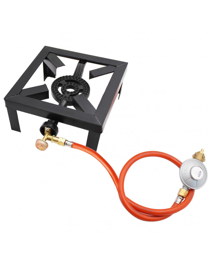 8kw Gas Boiling Anneau Fonte Brûleur Grand GPL Poêle Cuisinière extérieure Cadre en fer Poêle portable de contrôle [...]