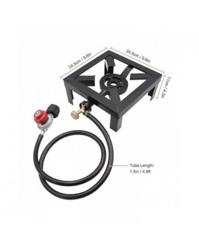 8kw Gas Boiling Anneau Fonte Brûleur Grand GPL Poêle Cuisinière extérieure Cadre en fer Poêle portable de contrôle [...]