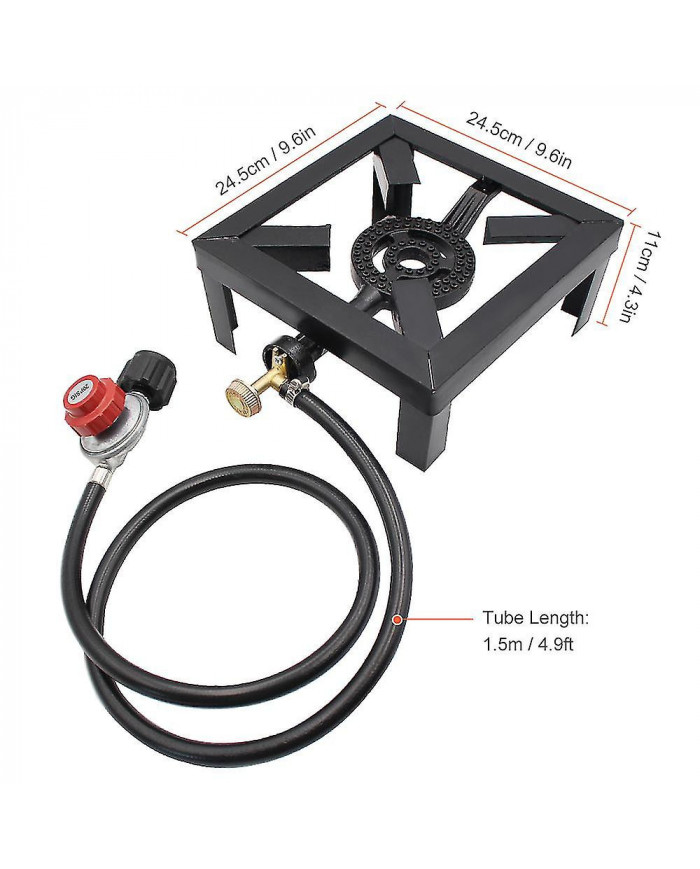 8kw Gas Boiling Anneau Fonte Brûleur Grand GPL Poêle Cuisinière extérieure Cadre en fer Poêle portable de contrôle [...]