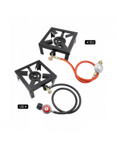 8kw Gas Boiling Anneau Fonte Brûleur Grand GPL Poêle Cuisinière extérieure Cadre en fer Poêle portable de contrôle [...]