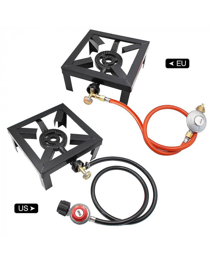 8kw Gas Boiling Anneau Fonte Brûleur Grand GPL Poêle Cuisinière extérieure Cadre en fer Poêle portable de contrôle [...]