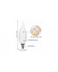 4 Pack 3w E14 Led Ampoule Effet De Flamme Ampoule Avec 3 Modes d’Éclairage Ampoule Décorative