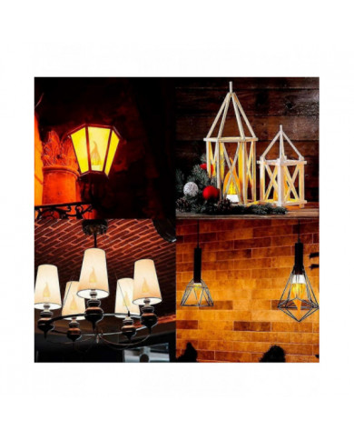 4 Pack 3w E14 Led Ampoule Effet De Flamme Ampoule Avec 3 Modes d’Éclairage Ampoule Décorative