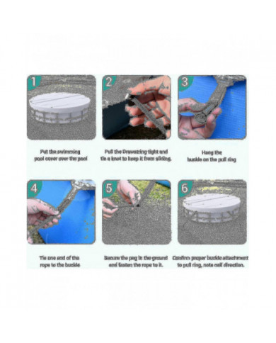 Couverture de piscine, couverture de piscine gonflable ronde coupe-vent, couverture de piscine imperméable à l’eau [...]