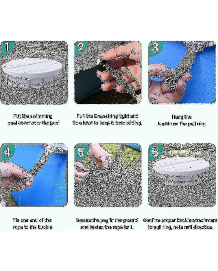 Couverture de piscine, couverture de piscine gonflable ronde coupe-vent, couverture de piscine imperméable à l’eau [...]