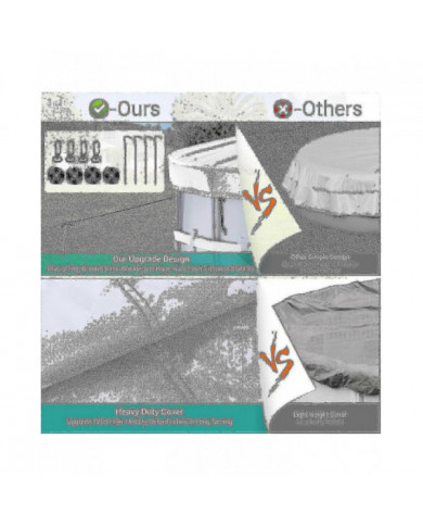 Couverture de piscine, couverture de piscine gonflable ronde coupe-vent, couverture de piscine imperméable à l’eau [...]