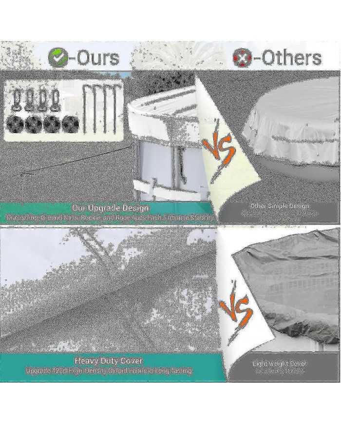 Couverture de piscine, couverture de piscine gonflable ronde coupe-vent, couverture de piscine imperméable à l’eau [...]