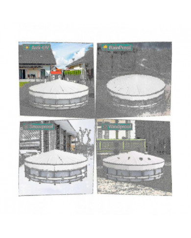 Couverture de piscine, couverture de piscine gonflable ronde coupe-vent, couverture de piscine imperméable à l’eau [...]