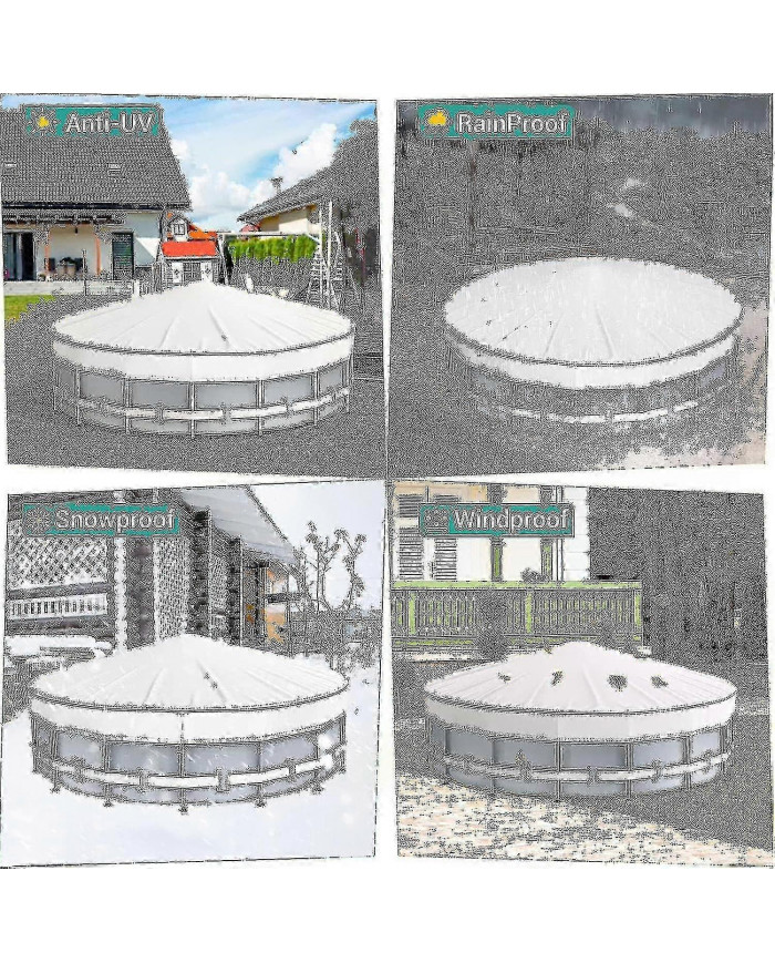 Couverture de piscine, couverture de piscine gonflable ronde coupe-vent, couverture de piscine imperméable à l’eau [...]