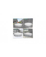 Couverture de piscine, couverture de piscine gonflable ronde coupe-vent, couverture de piscine imperméable à l’eau [...]