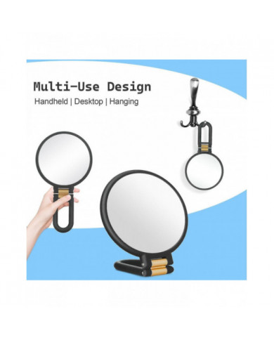 30x Miroir grossissant Miroirs de voyage avec poignée - Miroir à main double face avec aimant 1X 30X