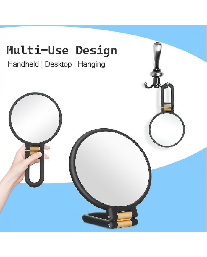 30x Miroir grossissant Miroirs de voyage avec poignée - Miroir à main double face avec aimant 1X 30X