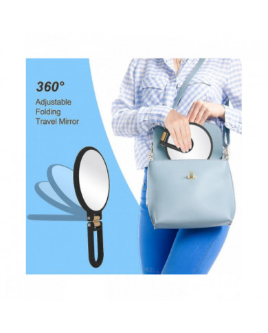 30x Miroir grossissant Miroirs de voyage avec poignée - Miroir à main double face avec aimant 1X 30X