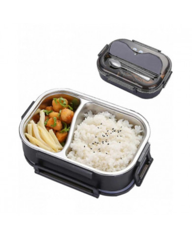 304 Boîte à lunch thermique en acier inoxydable Récipients de stockage des aliments étanches, boîte Bento pour [...]