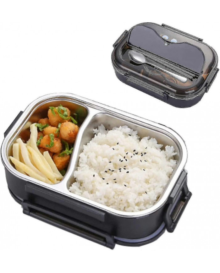 304 Boîte à lunch thermique en acier inoxydable Récipients de stockage des aliments étanches, boîte Bento pour [...]