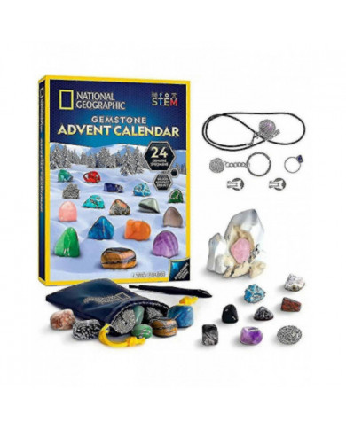 Calendrier de l’Avent National Geographic Gemstone - Calendrier de l’Avent pour enfants avec 24 pierres précieuses [...]
