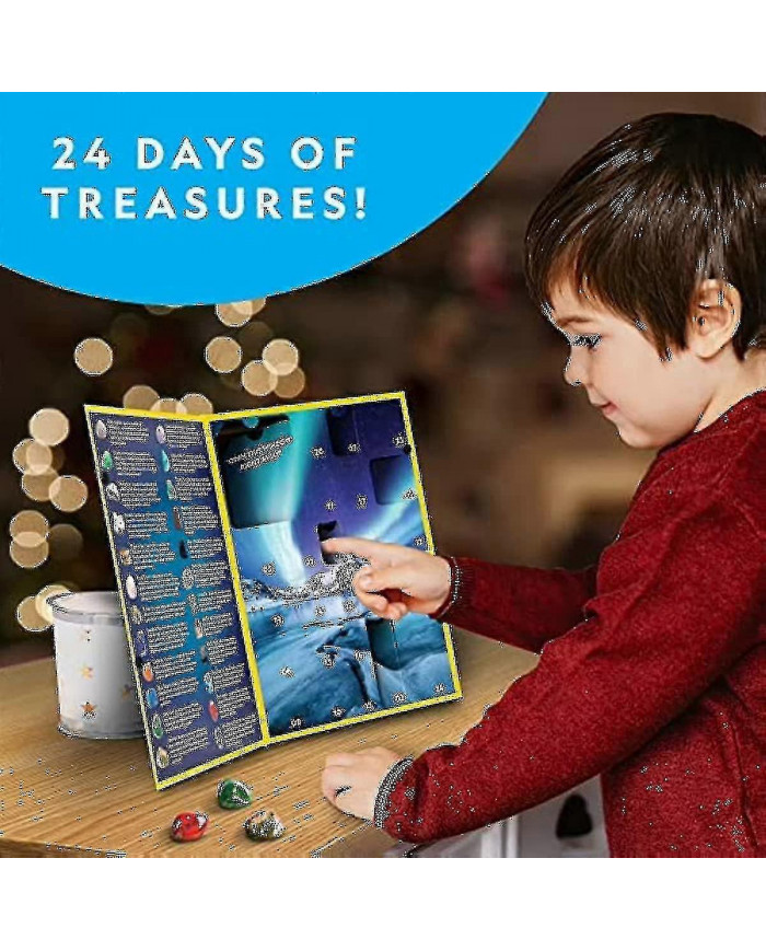 Calendrier de l’Avent National Geographic Gemstone - Calendrier de l’Avent pour enfants avec 24 pierres précieuses [...]