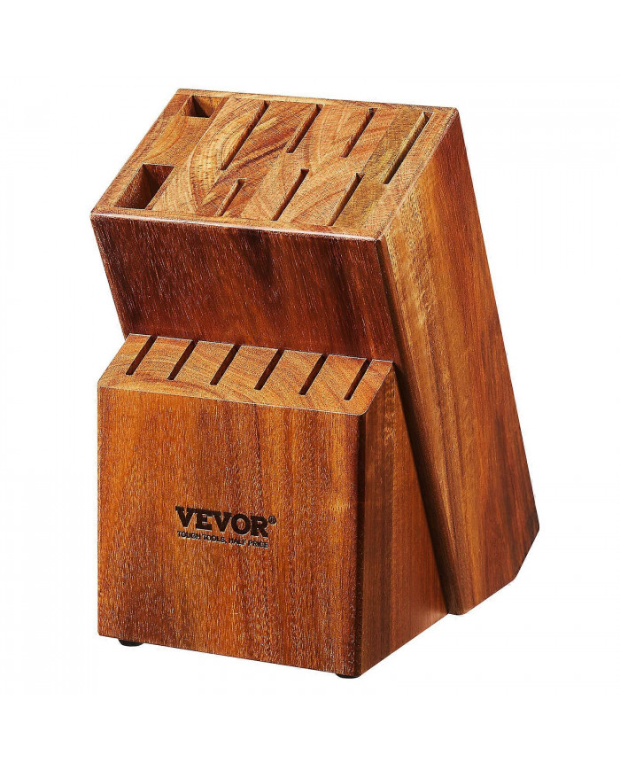 Bloc de rangement de couteaux 15 fentes, support de porte-couteaux multifonctionnel pour un rangement facile dans [...]