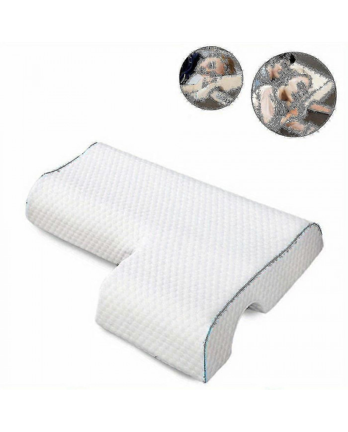 1pc Coussin de câlin arqué avec mousse à mémoire de forme à rebond lent pour les couples - oreiller de main anti- [...]