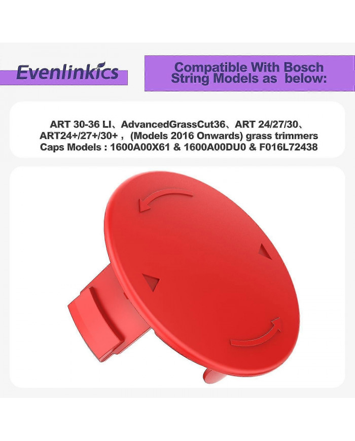 1600A00X61 / 1600A00DU0 / F016L72438 6Pcs Trimmer Replacement Spool Cap Cover For Bosch ART 30-36 LI