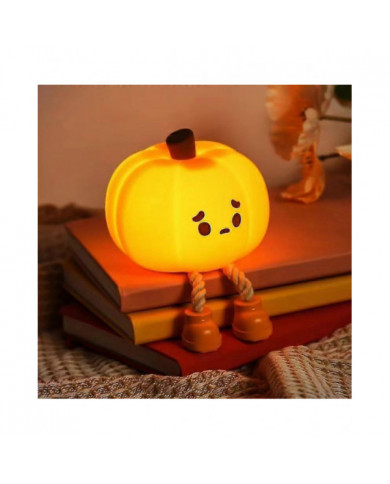Pumpkin Night Light - Cute Led Pumpkin Lantern,children's Silicone Dimmable Toddler Night Light,rechargeable [...]