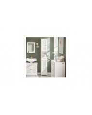 SoBuy FRG236-W, White Free Standing Tallboy Salle de bains Armoire de rangement