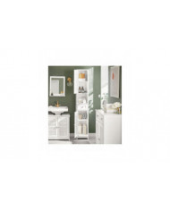 SoBuy FRG236-W, White Free Standing Tallboy Salle de bains Armoire de rangement