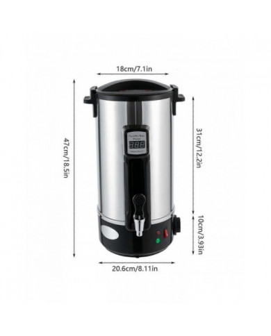 Fondoir de cire en acier inoxydable 1100W 10.8L pour la fabrication de bougies