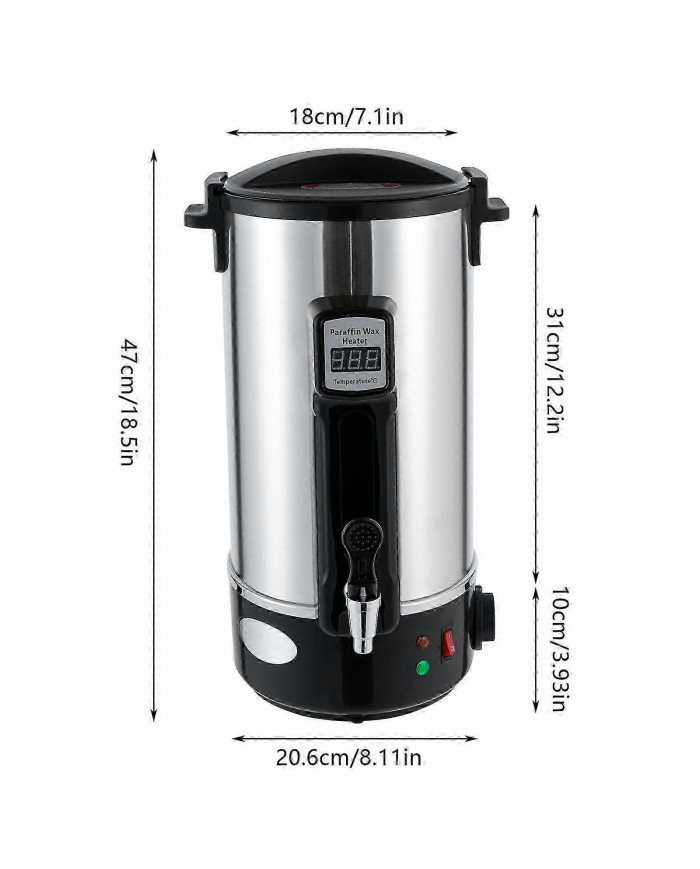 Fondoir de cire en acier inoxydable 1100W 10.8L pour la fabrication de bougies