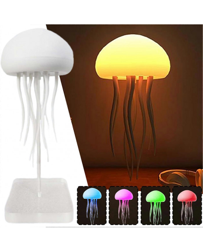 Veilleuse méduse méduse à commande vocale - Lampe d’ambiance dégradée de 72 couleurs avec effet flottant pour la [...]