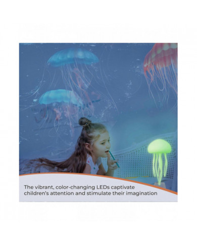 Veilleuse méduse méduse à commande vocale - Lampe d’ambiance dégradée de 72 couleurs avec effet flottant pour la [...]
