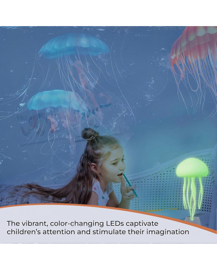 Veilleuse méduse méduse à commande vocale - Lampe d’ambiance dégradée de 72 couleurs avec effet flottant pour la [...]