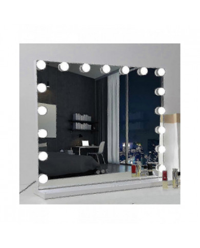 Miroir de courtoisie Hollywood 70 x 55 cmLumières 3 couleurs, 14 ampoules LED à intensité variable, ampoules [...]