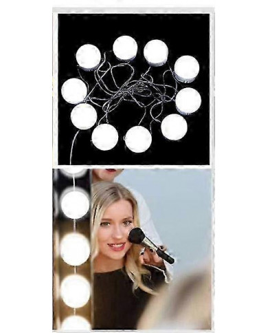 Miroir de courtoisie Hollywood 70 x 55 cmLumières 3 couleurs, 14 ampoules LED à intensité variable, ampoules [...]