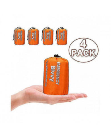 4x Outdoor Emergency Thermal Waterproof Sleeping Bag Camping Survival Bivvy Sack