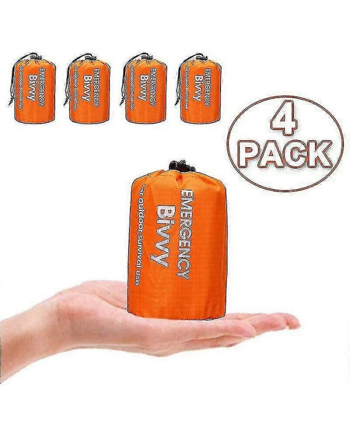 4x Outdoor Emergency Thermal Waterproof Sleeping Bag Camping Survival Bivvy Sack