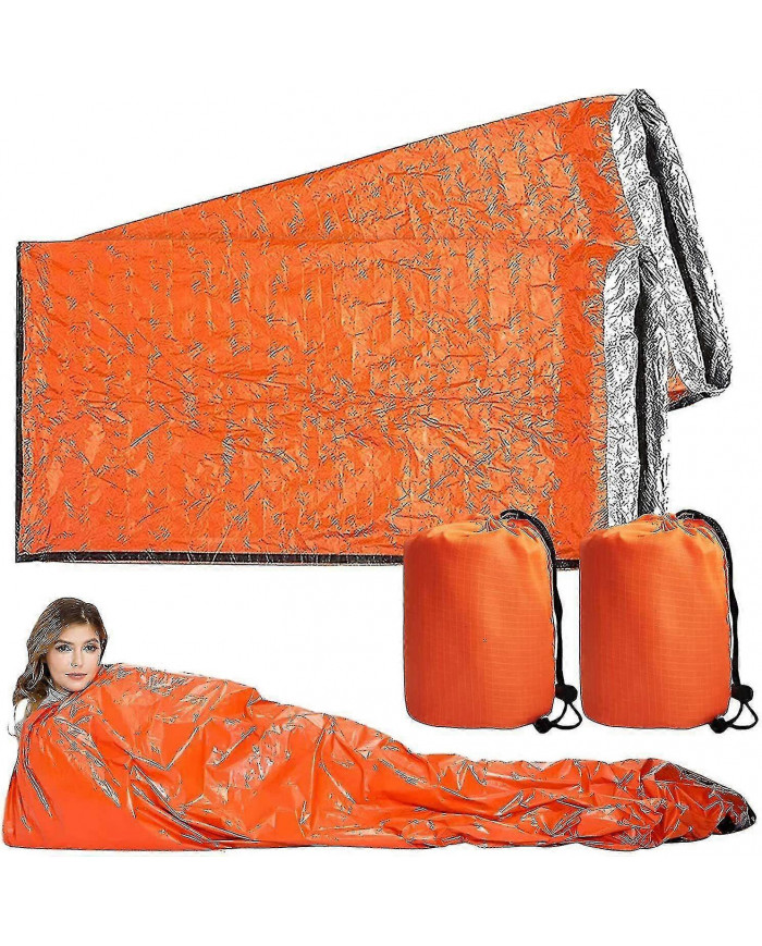 4x Outdoor Emergency Thermal Waterproof Sleeping Bag Camping Survival Bivvy Sack