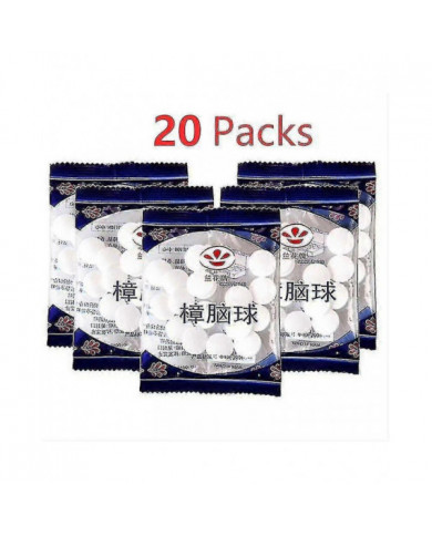 20-400 Capsules À Usage Domestique Boules De Nomie Pilules De Preuve De Daliou Désodorisant Camphre Boule Garde- [...]