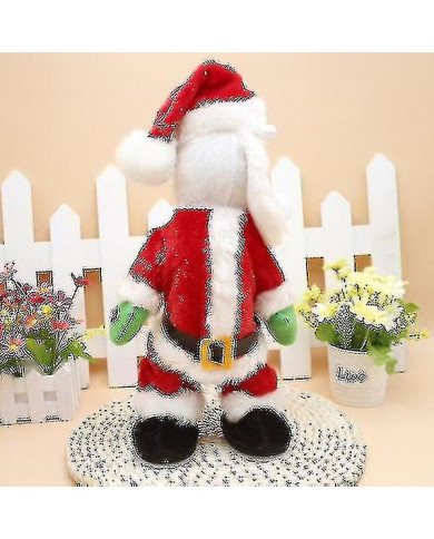 1er Père Noël Twerking - Décoration de Noël d’animation de danse en mouvement alimenté par batterie (rouge)