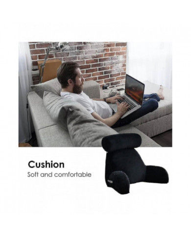 Oreiller de lecture, oreiller de dossier, oreiller de repose-dos pour s’asseoir au lit, grand dossier adulte avec [...]
