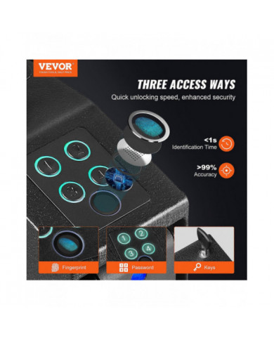 Coffre-fort pour pistolet monté, coffre-fort biométrique pour pistolet avec trois voies d’accès rapide aux [...]