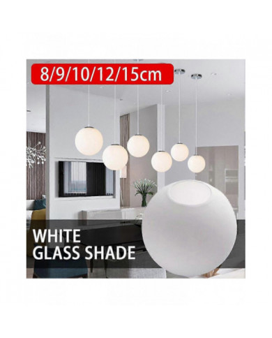 Matte White Globe Glass Abat-jour Remplacement Round Light Cover Fix