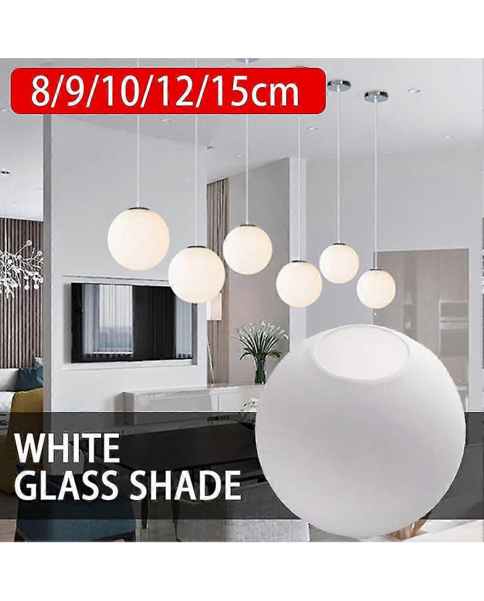 Matte White Globe Glass Abat-jour Remplacement Round Light Cover Fix