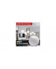Matte White Globe Glass Abat-jour Remplacement Round Light Cover Fix