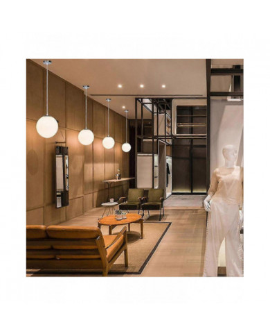 Matte White Globe Glass Abat-jour Remplacement Round Light Cover Fix