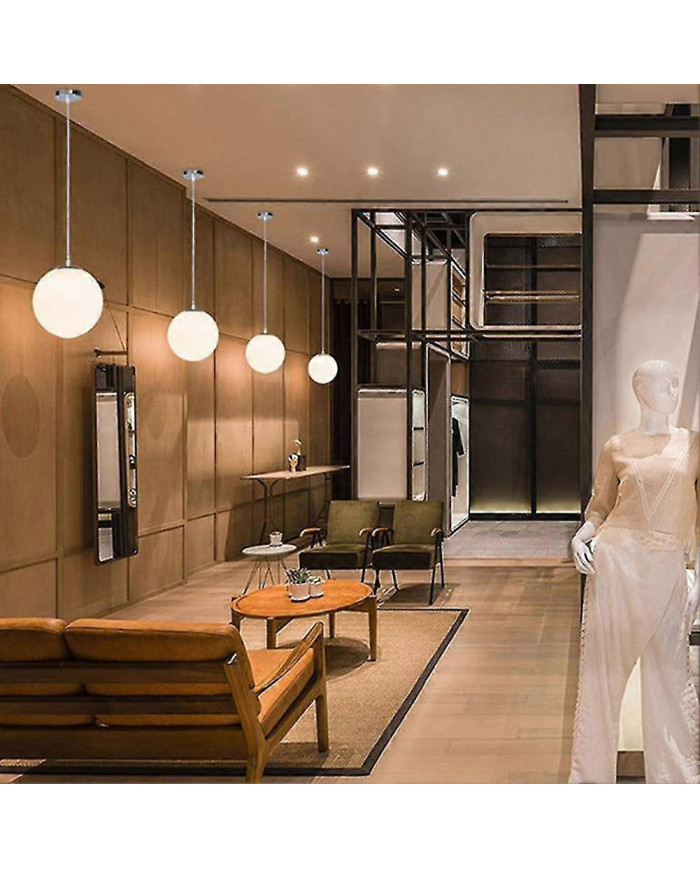 Matte White Globe Glass Abat-jour Remplacement Round Light Cover Fix