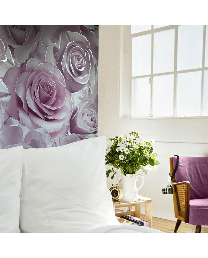 Madison Rose Glitter Floral Fond d'écran Muriva